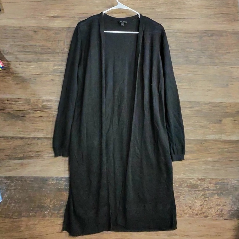 Talbots Black Long Cardigan